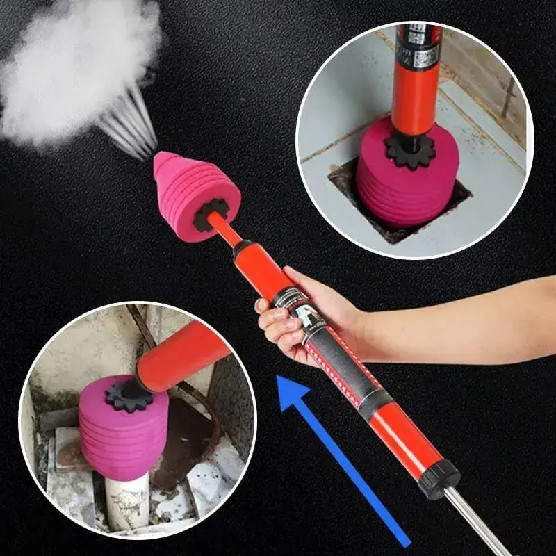 Démonstration du jet d'air sur un siphon
